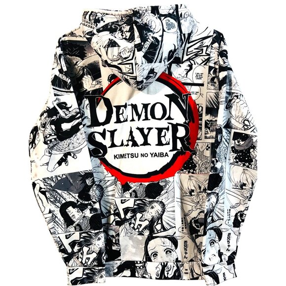 Demon Slayer Graphic Hoodie Sweatshirt Unisex Anime Streetwear Cotton Blend - Picture 2 of 2